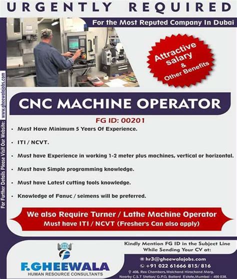 cnc machine operator jobs in qatar